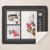 Couverture Sherpa empreinte de patte | Multi Photo Animal de compagn (Devant (Horizontal))