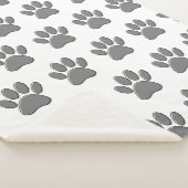 Couverture Sherpa Empreintes de pattes chiots (3/4)