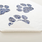 Couverture Sherpa Empreintes de pattes de chiens - Carreaux portugai (3/4)