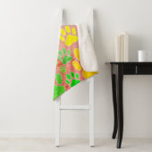 Couverture Sherpa Empreintes de pattes de chiens sur Arrière - plan  (En situation)