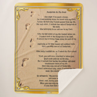 Couverture Sherpa Empreintes Sherpa Blanket dans le sable 