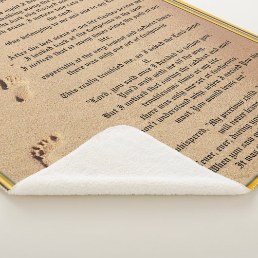 Couverture Sherpa Empreintes Sherpa Blanket dans le sable  (3/4)