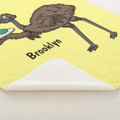 Couverture Sherpa Emu avec dessin animé d'oeufs (3/4)