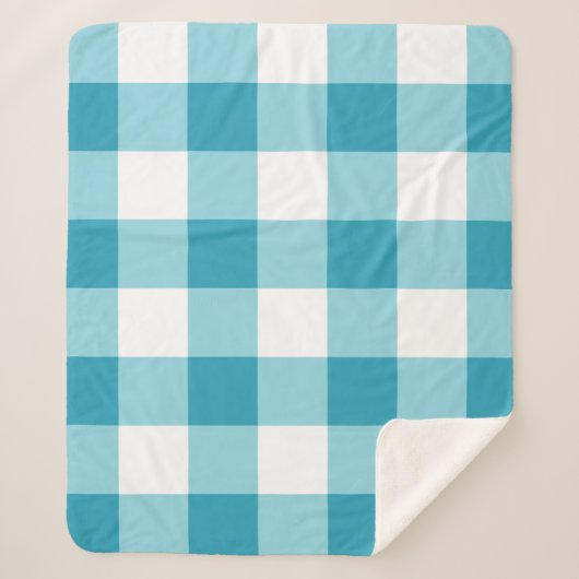 Couverture Sherpa en vichy Motif (Devant)