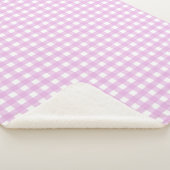 Couverture Sherpa En vichy rose pâle (3/4)