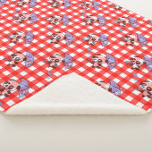 Couverture Sherpa En vichy rouge mou (3/4)