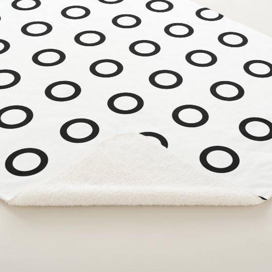 Couverture Sherpa En vichy simple en noir et blanc (3/4)