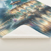 Couverture Sherpa Enchanted Garden Gazebo Twilight Reflection (3/4)