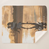 Couverture Sherpa Endless Love Modern Script Couple Photo Cadeau (Devant (Horizontal))