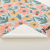 Couverture Sherpa Enfants Cute Ladybug Polka dot Daisy Flower Motif (3/4)