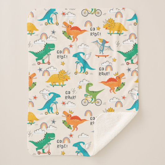Couverture Sherpa Enfants Dinosaur Motif voyageur (Devant)