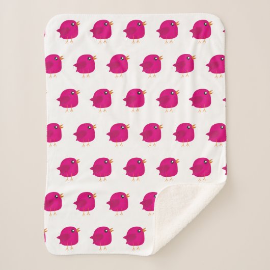 Couverture Sherpa Enfants mignonette birdy (Devant)