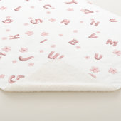 Couverture Sherpa Enfants mignons ABC Alphabet flower Enfants B2S (3/4)