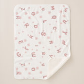 Couverture Sherpa Enfants mignons ABC Alphabet flower Enfants B2S (Devant)