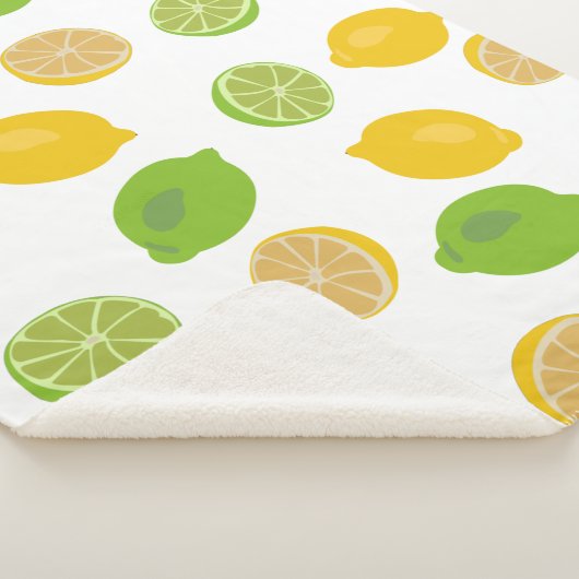 Couverture Sherpa Enfants Motifs citron et citron vert (3/4)