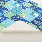 Couverture Sherpa Enfants Pieuvre Sports d'hiver Patchwork Personnal (3/4)
