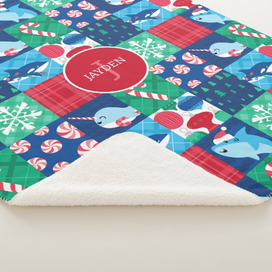 Couverture Sherpa Enfants Sous La Mer Patchwork Quilt (3/4)