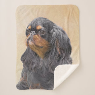 Couverture Sherpa English Toy Spaniel Peinture Animal Art original