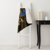 Couverture Sherpa Engrenages à vapeur et papillons bleus (En situation)