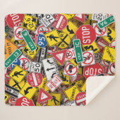 Couverture Sherpa Enseignant de la conduite Collage des panneaux de (Devant (Horizontal))