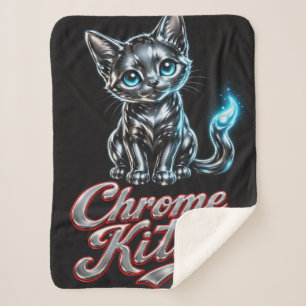 Couverture Sherpa Enseigne en acrylique Chrome Kitten Parfaite Puret