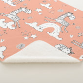 Couverture Sherpa Ensemble de lignes d'animaux zèbres (3/4)