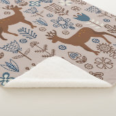 Couverture Sherpa Ensemble d'éléments floraux de style scandinave,  (3/4)