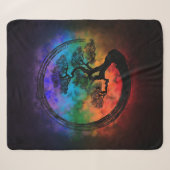 Couverture Sherpa Enso Zen Circle et Bonsai Tree Nebula (Devant (Horizontal))
