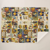 Couverture Sherpa Ephémère d'Halloween vintage (Devant (Horizontal))