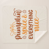 Couverture Sherpa Épice citrouille & Tout Nice (Devant (Horizontal))