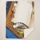 Couverture Sherpa Épicerie Papier Sac Chat Cuisine bleu (Devant)