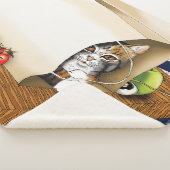 Couverture Sherpa Épicerie Papier Sac Chat Cuisine bleu (3/4)