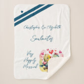 Couverture Sherpa Époux âmes de mari mignon oiseaux cadeau anniversa (Devant)