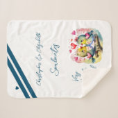 Couverture Sherpa Époux âmes de mari mignon oiseaux cadeau anniversa (Devant (Horizontal))