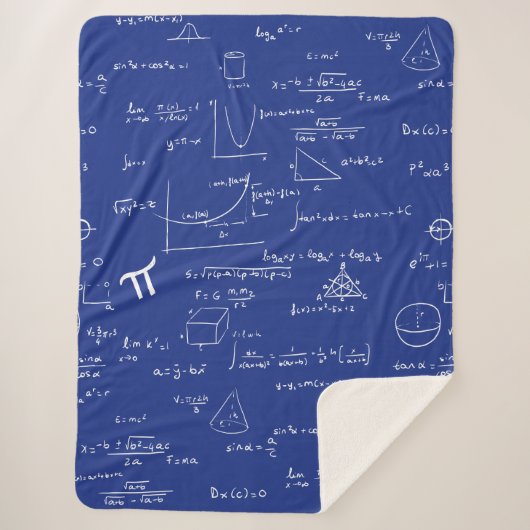 Couverture Sherpa Équations mathématiques bleues Formules Algebra Ne (Devant)