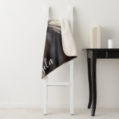 Couverture Sherpa Equestre blanc et Brown (En situation)
