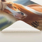 Couverture Sherpa Equestre blanc et Brown (3/4)