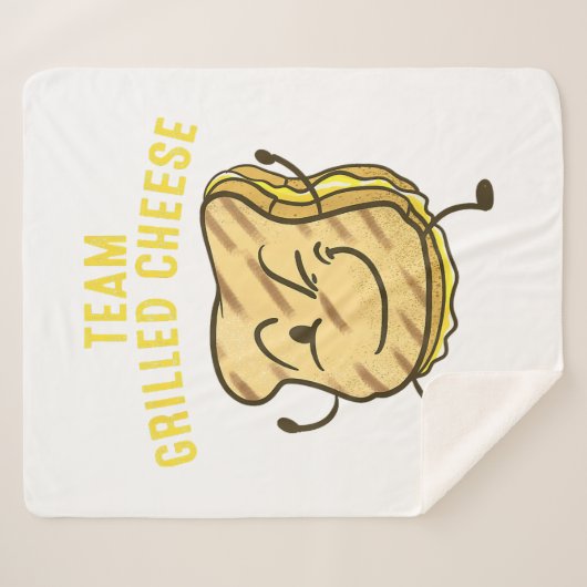 Couverture Sherpa Équipe cool Fromage Grillé Cadeau Drôle Squad Toas (Devant (Horizontal))