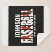 Couverture Sherpa Équipe de baseball AJOUTER NOM Champion Joueur de (Devant (Horizontal))