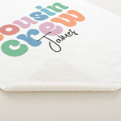 Couverture Sherpa Équipe de cousins groovy personnalisée (3/4)