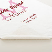 Couverture Sherpa Équipe de mariée ajouter nom monogramme demoiselle (3/4)