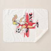 Couverture Sherpa Équipe Lola Bunny Angleterre Graphique de football (Devant (Horizontal))