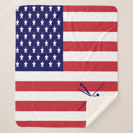 Couverture Sherpa Équipe Nordic USA (Devant)