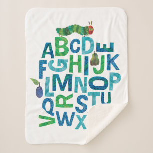 Couverture Sherpa Eric Carle Alphabet Motif de lettres Caterpillar
