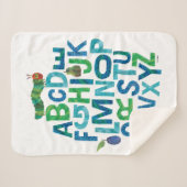 Couverture Sherpa Eric Carle | Alphabet Motif de lettres Caterpillar (Devant (Horizontal))