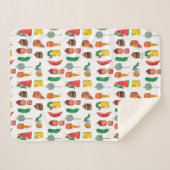Couverture Sherpa Eric Carle | Caterpillar et Motif alimentaire (Devant (Horizontal))