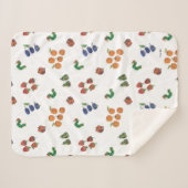 Couverture Sherpa Eric Carle | Caterpillar et Motif de fruits (Devant (Horizontal))