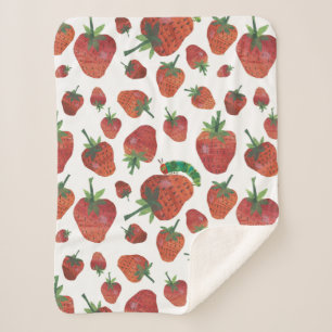 Couverture Sherpa Eric Carle   Caterpillar et Motif fraise
