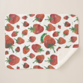 Couverture Sherpa Eric Carle | Caterpillar et Motif fraise (Devant (Horizontal))