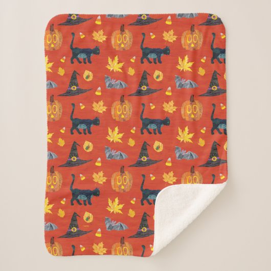 Couverture Sherpa Eric Carle | Caterpillar Motif Halloween (Devant)